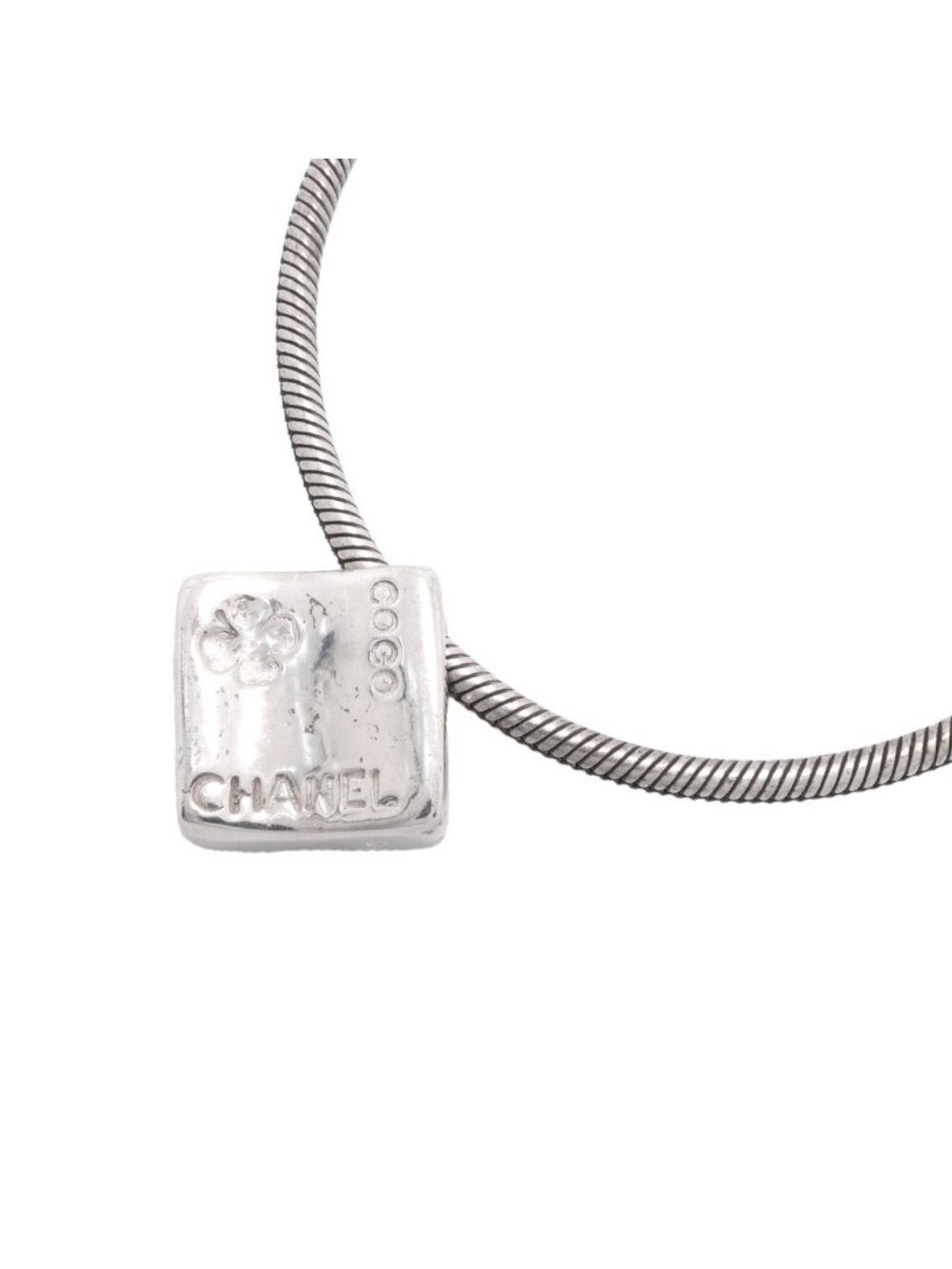 Chanel Necklace Logo Camellia 925 Sterling Silver